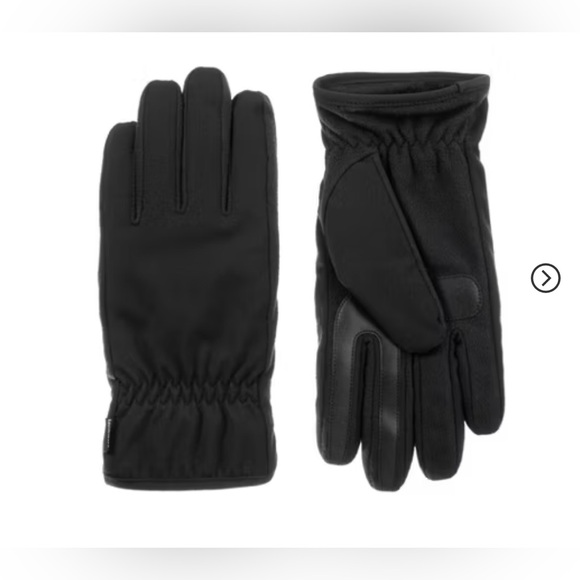 Isotoner Men's Softshell Gloves - Black - Picture 1 of 2